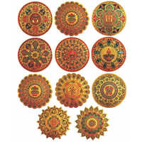 10x10 Inch Micro Gold Rangoli - Color: Golden