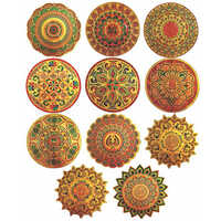10x10 Inch Micro Gold Rangoli - Color: Golden