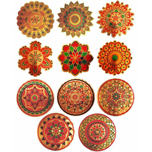 10x10 Inch Micro Gold Rangoli