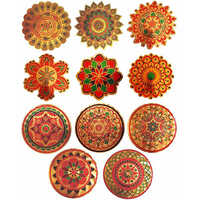 10x10 Inch Micro Gold Rangoli - Color: Golden