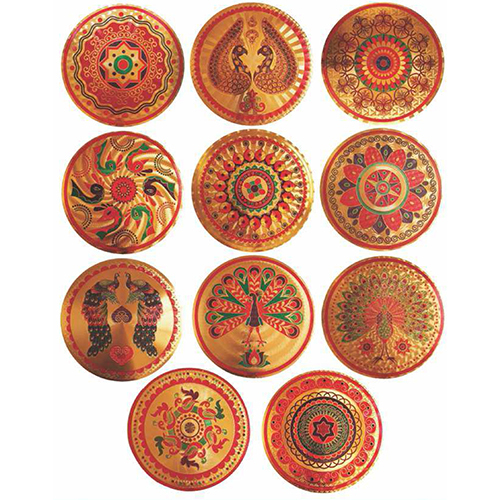 10x10 Inch Micro Gold Rangoli