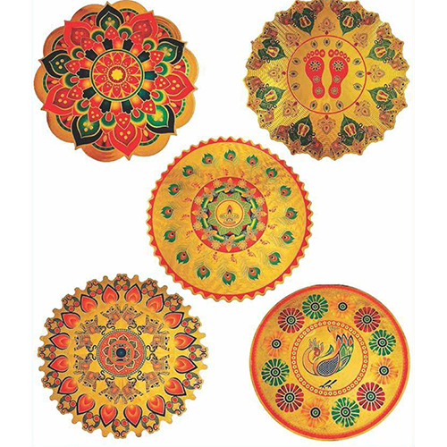 20x20 Inch Micro Gold Rangoli
