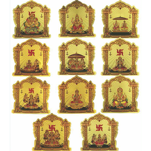 7x7 Inch Mandir Regular Gold Micro Sticker