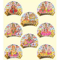 8x6 Medium Multy Not Half Round Stickers - Color: Multicolor
