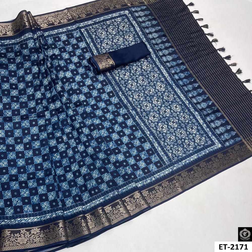 DESIGNER CHECKS SILK SAREE