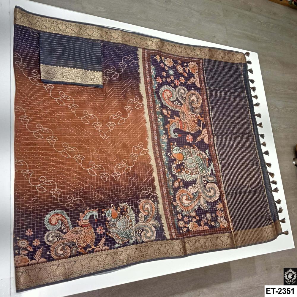 Peacock print banarasi Saree 