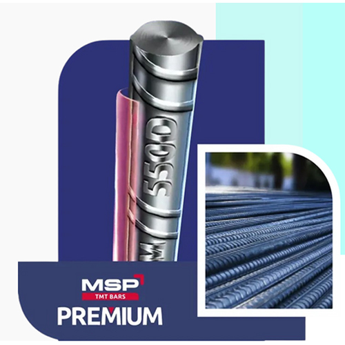Msp Premium Fe550D Tmt Bars - Color: Silver