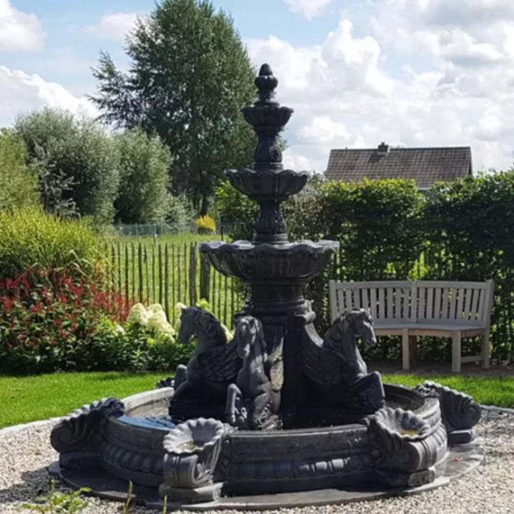 Black Marble Park Fountains