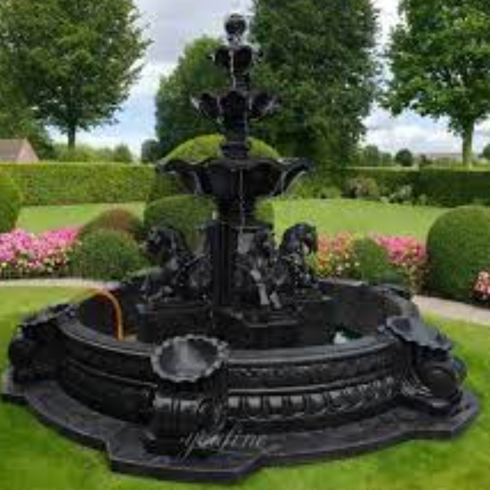 Black Marble Park Fountains