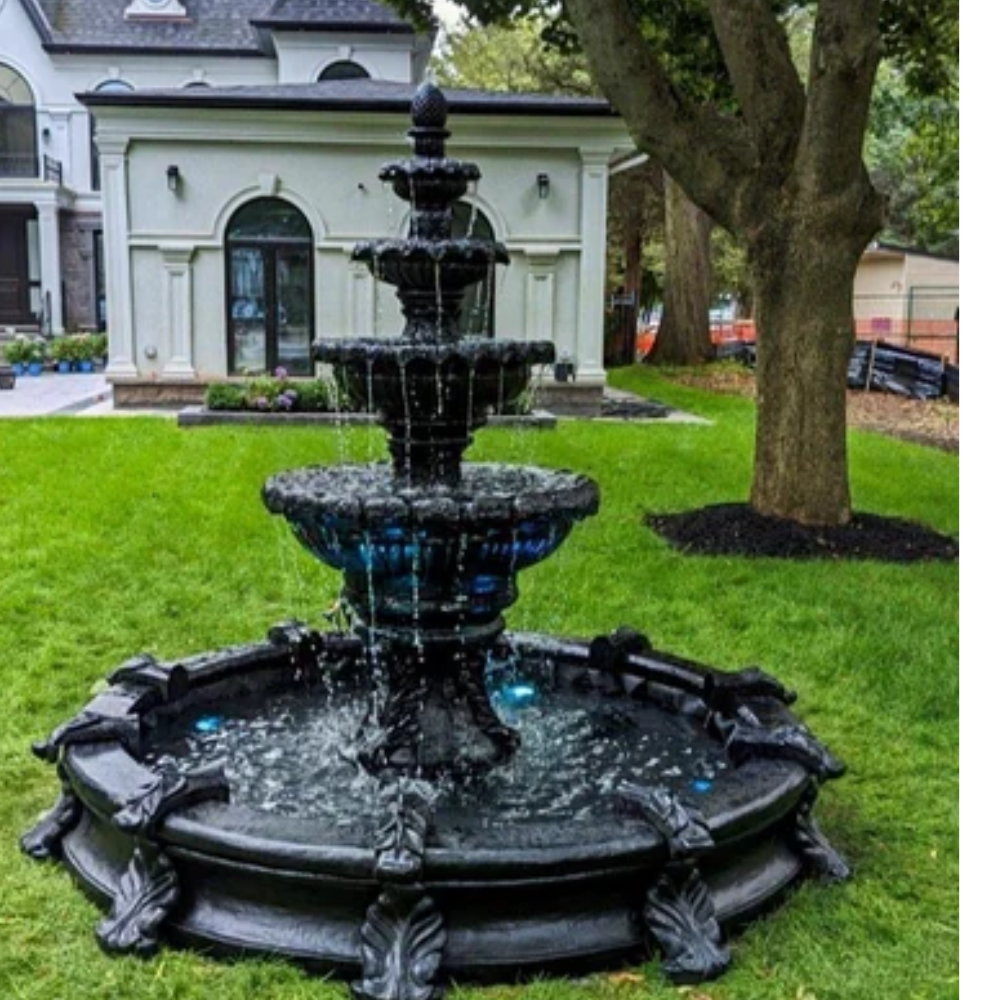 Black Marble Park Fountains