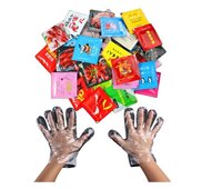 Imported One Pair Plastic Gloves - Ldpe/hdpe (food Grade) | Transparent, Free Size (universal Fit), Durable And Flexible For Hygiene And Protection