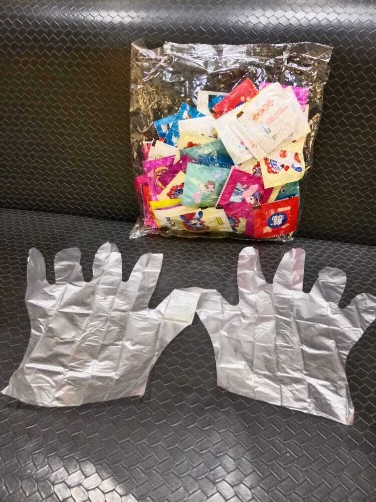 Imported One Pair Plastic Gloves - Ldpe/hdpe (Food Grade) | Transparent, Free Size (Universal Fit), Durable And Flexible For Hygiene And Protection