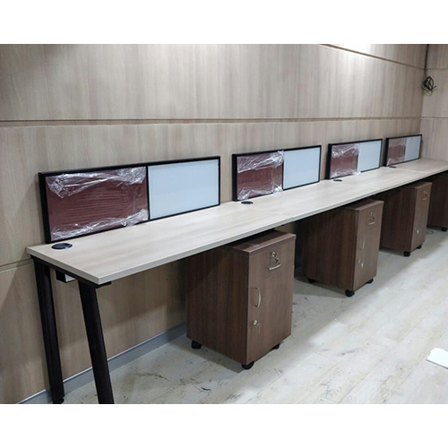 1200X600mm Metal Leg Workstation With Screen Linear Siting