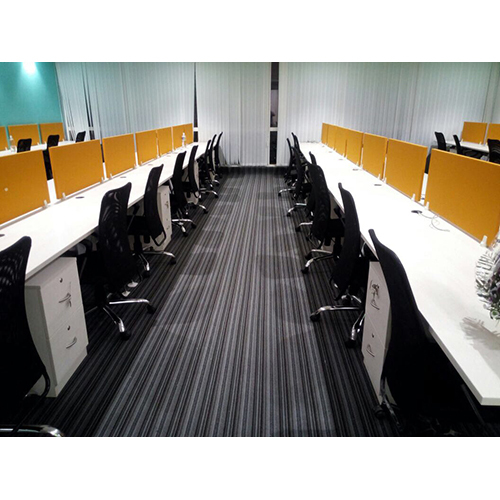 1200X600mm Metal Leg Workstation With Lacquered Glass Back To Back Siting