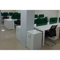 1200X600mm Metal Leg Workstation With Lacquered Glass Back To Back Siting