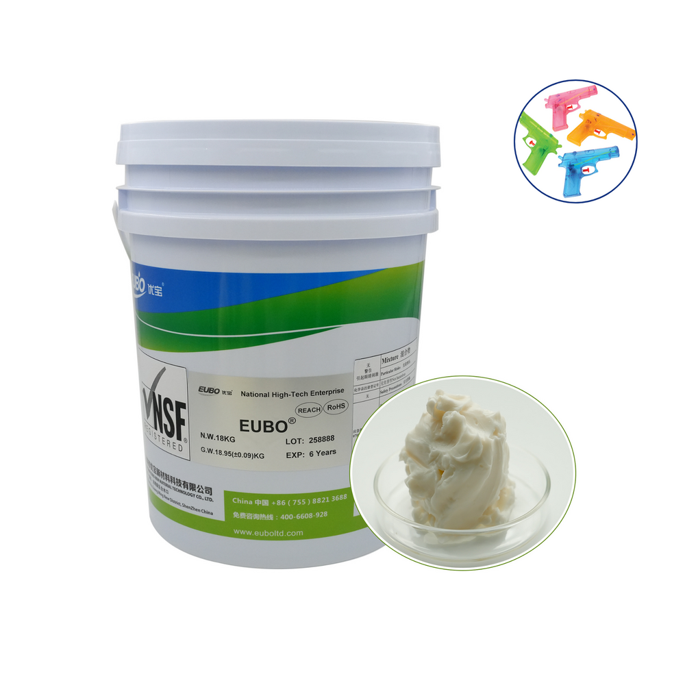 Eubo सुपरियर फूड-ग्रेड ग्रीस खिलौना बंदूकों और पानी की बंदूकों के लिए चिकनी प्रदर्शन प्रदान करता है और पहनने के खिलाफ सुरक्षा करता है।