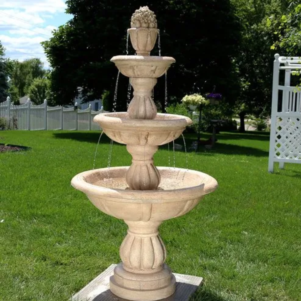 Garden sandstone water fountain