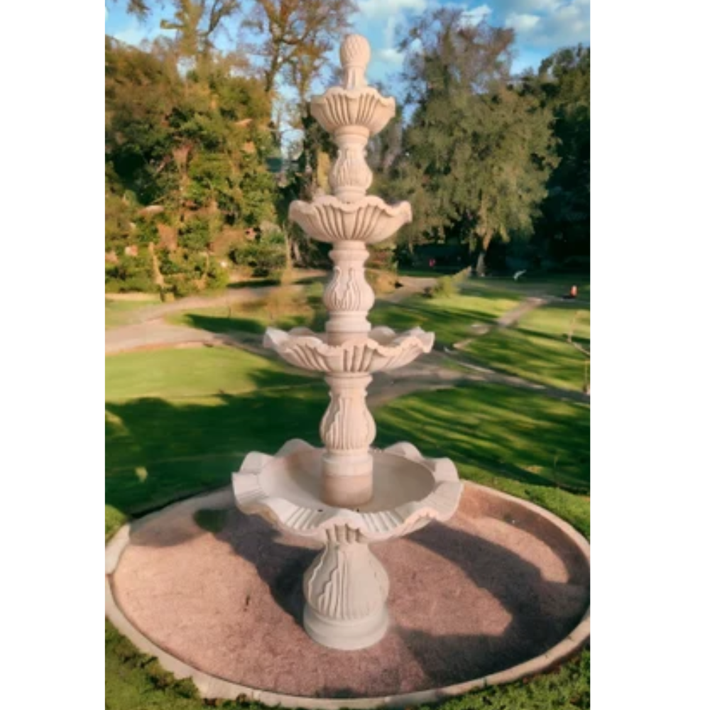 Garden sandstone water fountain