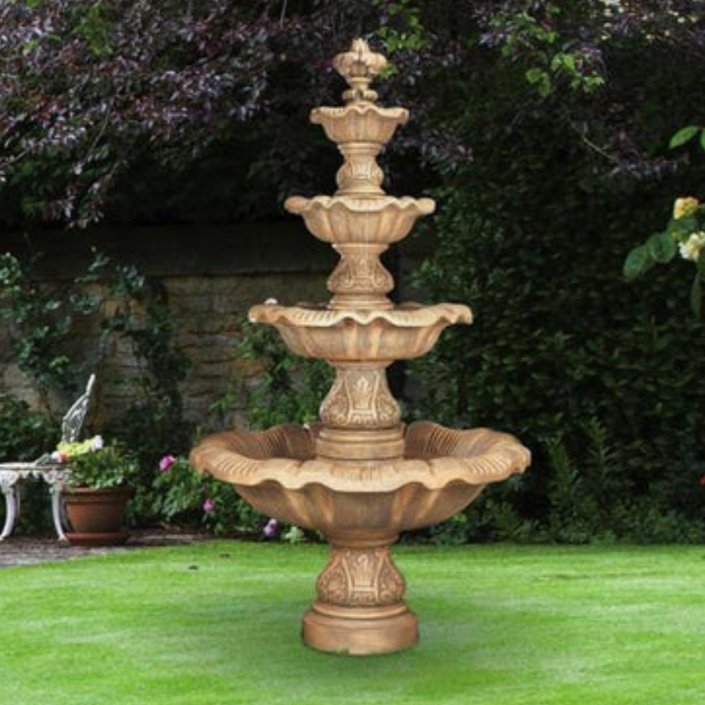 Garden sandstone water fountain