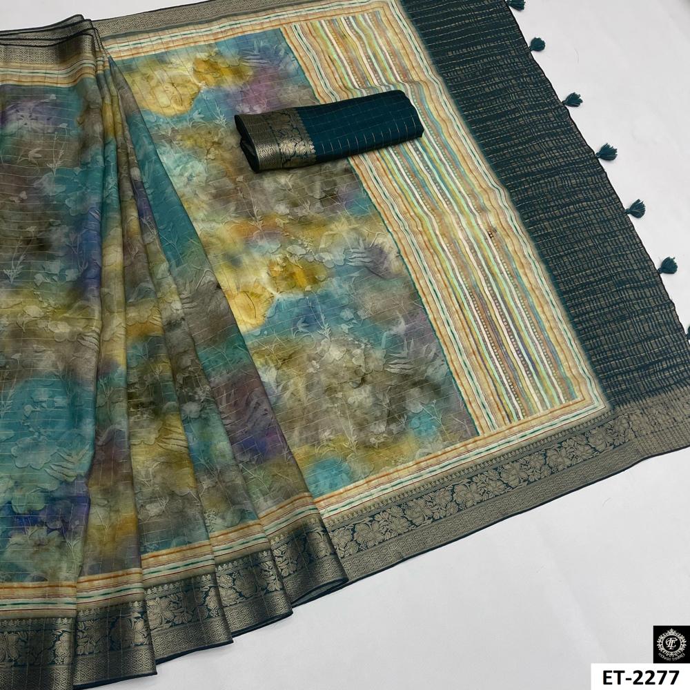 Multicolor silk saree