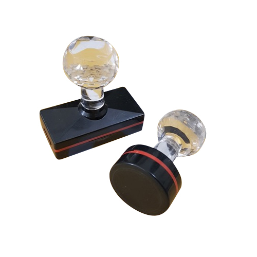 32mm x 32mm Round Crystal Pre Ink Stamp