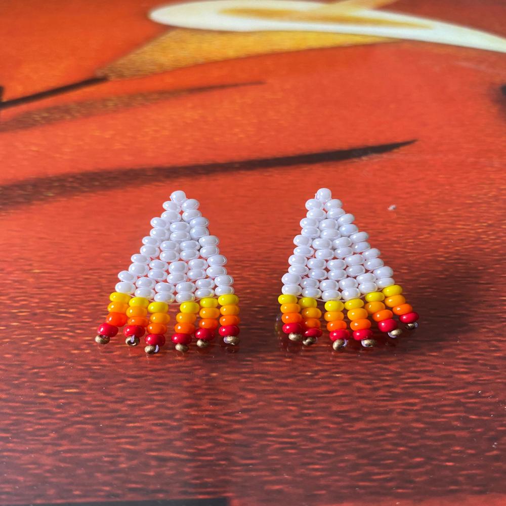 Fancy Handmade Earrings - Beads Colour: Multishades