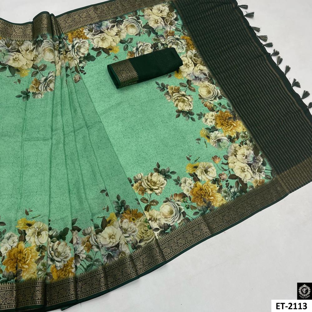 BANGALORI PRINTED PURE SAREE
