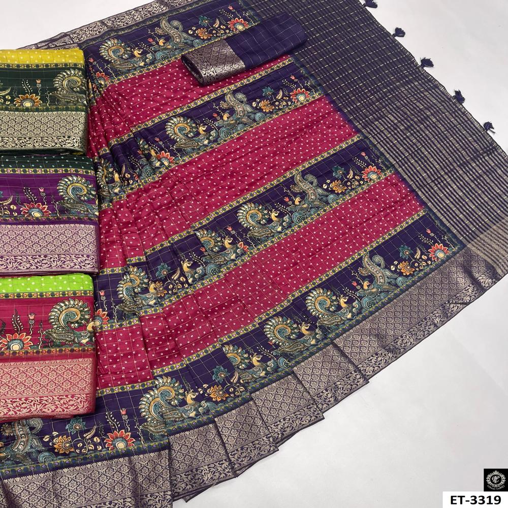 Purple Bandhani Saree