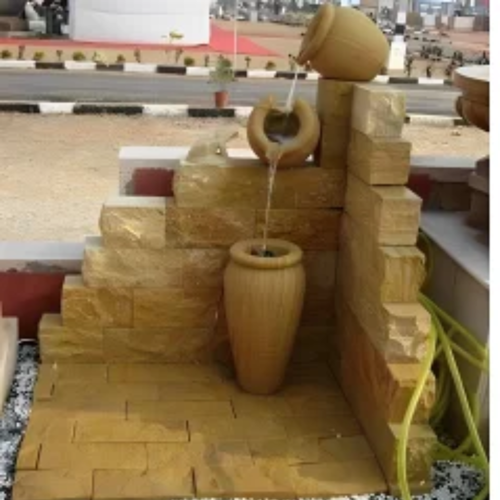 Teakwood Sandstone Water Fountain