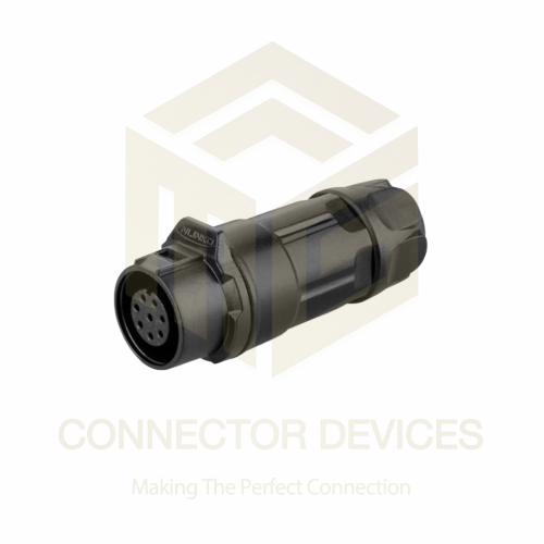 LP12 100V 3A 8Pin Female Inline IP67 Waterproof Power Connector Plastic Shell Solder Terminal