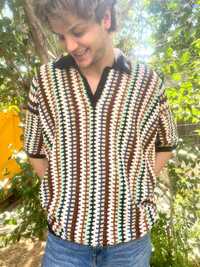 Handmade Crochet Zig-Zag Tshirt For Men