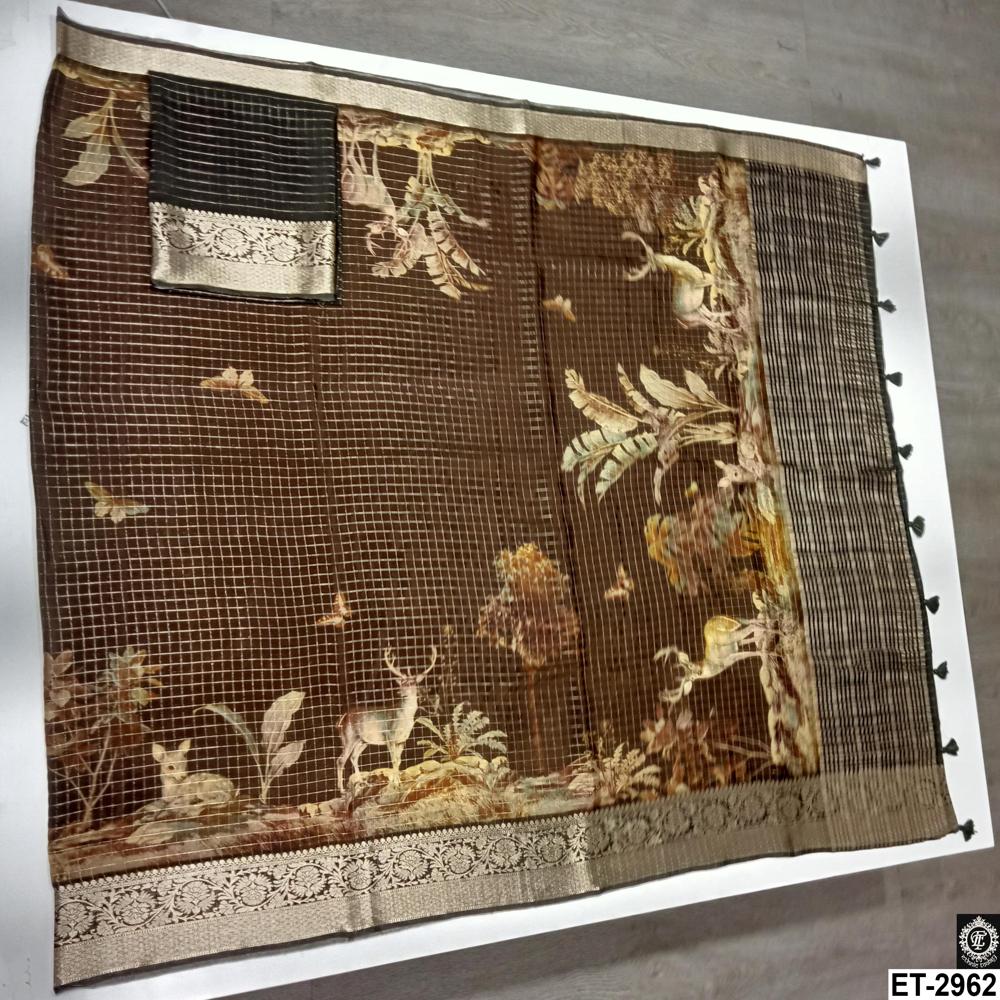 Deer Print Saree