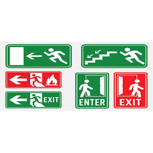 Emergency Signages (Entry- Exit) - Features: Good Quality