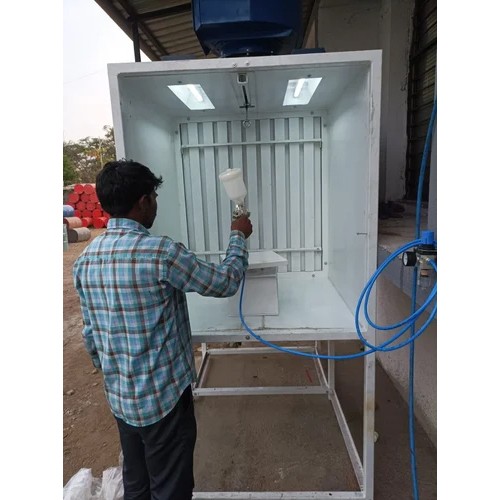 Paint Spray Booth - Rust-Proof Silver Finish | Portable, Electric-Powered, 230 Volt, Durable Design for Industrial Coating Applications