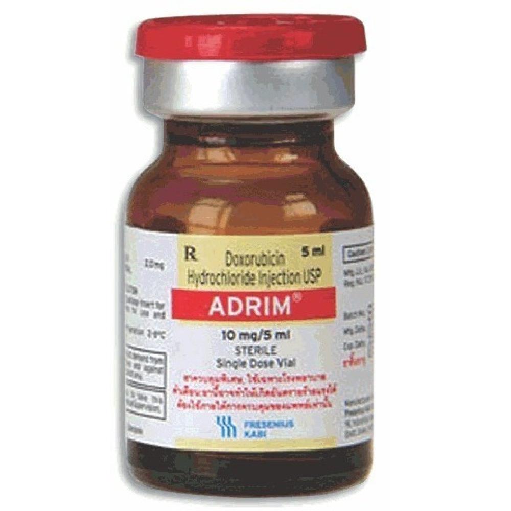Adrim Doxorubicin Hcl 50mg/25ml Injection - Injection Formulation, Cancer Treatment | Salt Composition: Doxorubicin, Shelf Life: 12 Months, Store In Cool & Dry Place