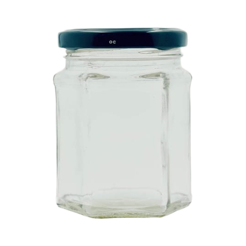 Hexagonal Glass Jar - Color: Transparent