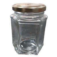 Transparant Hexagonal Glass Jar - Features: Premium Quality