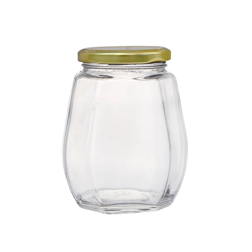 Octagonal Glass Jar