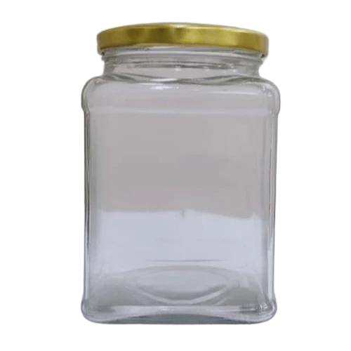 Square Glass Jar - Toughened Glass, Various Sizes Available, Transparent Color, Laminated Technique, Solid Structure, Plain Pattern