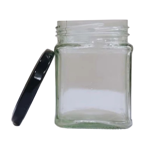 Square Glass Jar - Toughened Glass, Various Sizes Available, Transparent Color, Laminated Technique, Solid Structure, Plain Pattern