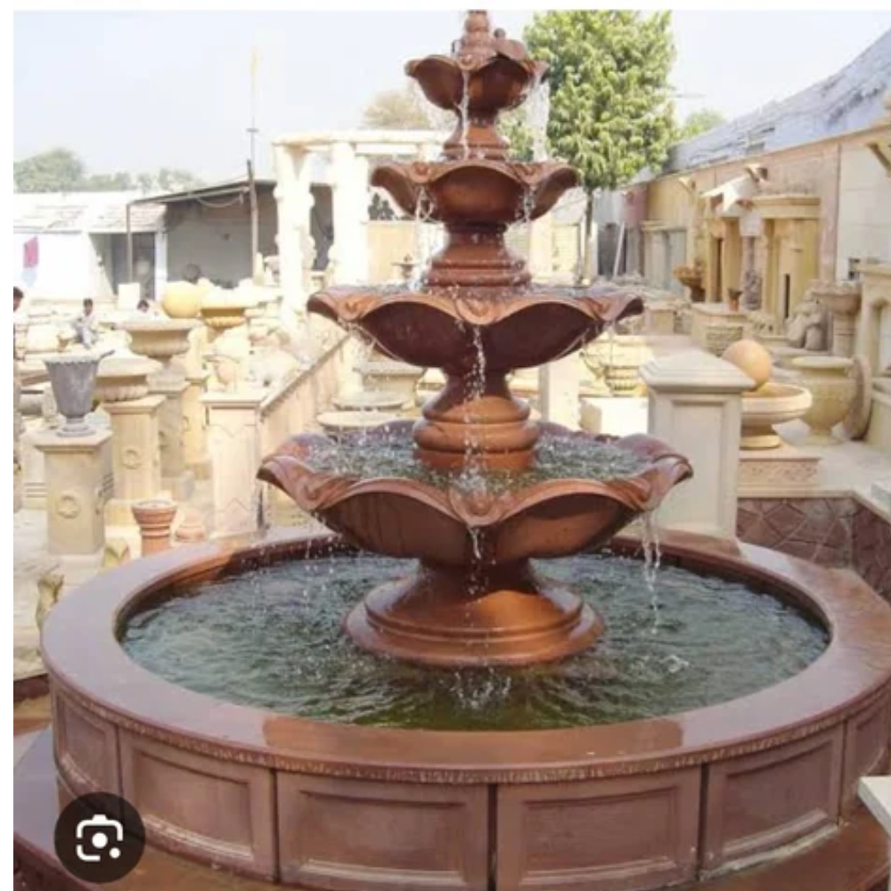 Red Stone Water Fountain
