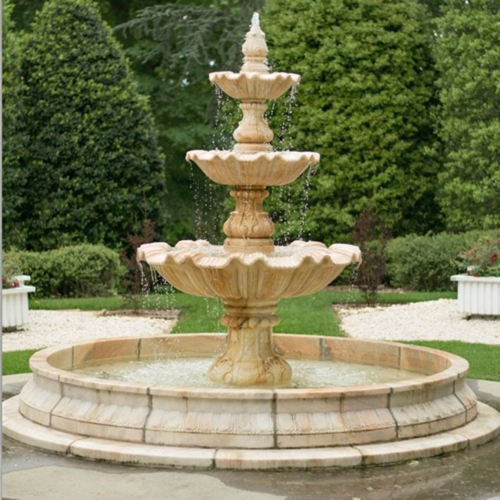 Sandstone Outdoor 3 tier Water Fountains