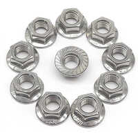 Mild Steel Flange Nut - Color: Silver