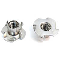 Ms T Nut - Mild Steel, Standard Size, Silver Color | Polished Surface, Lightweight 5-20 Grams, Durable Industrial Component