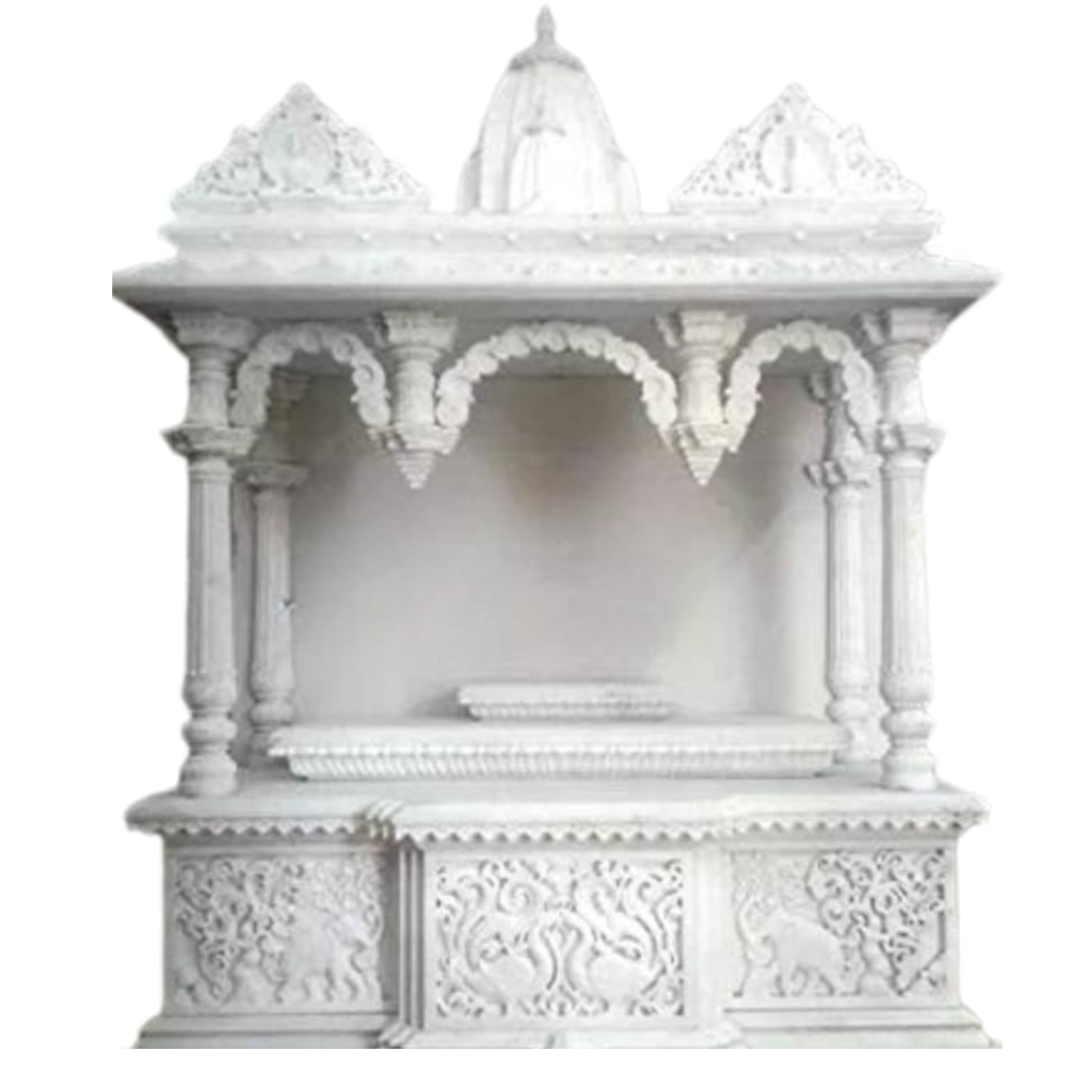 Carved Makrana marble Mandir