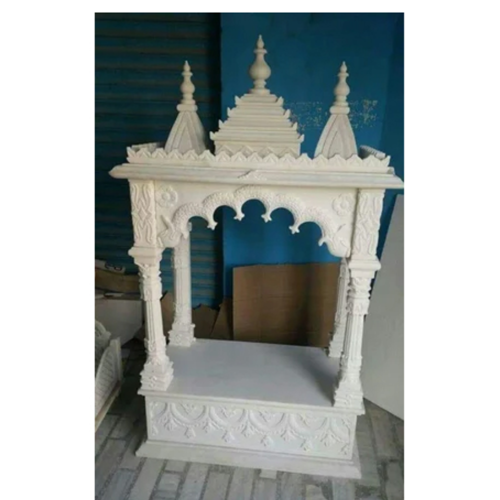 Carved Makrana marble Mandir