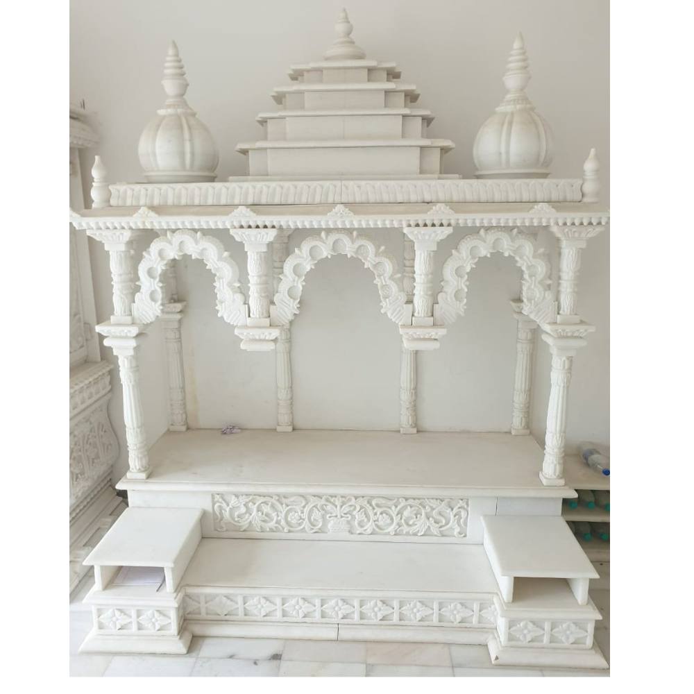 Carved Makrana marble Mandir
