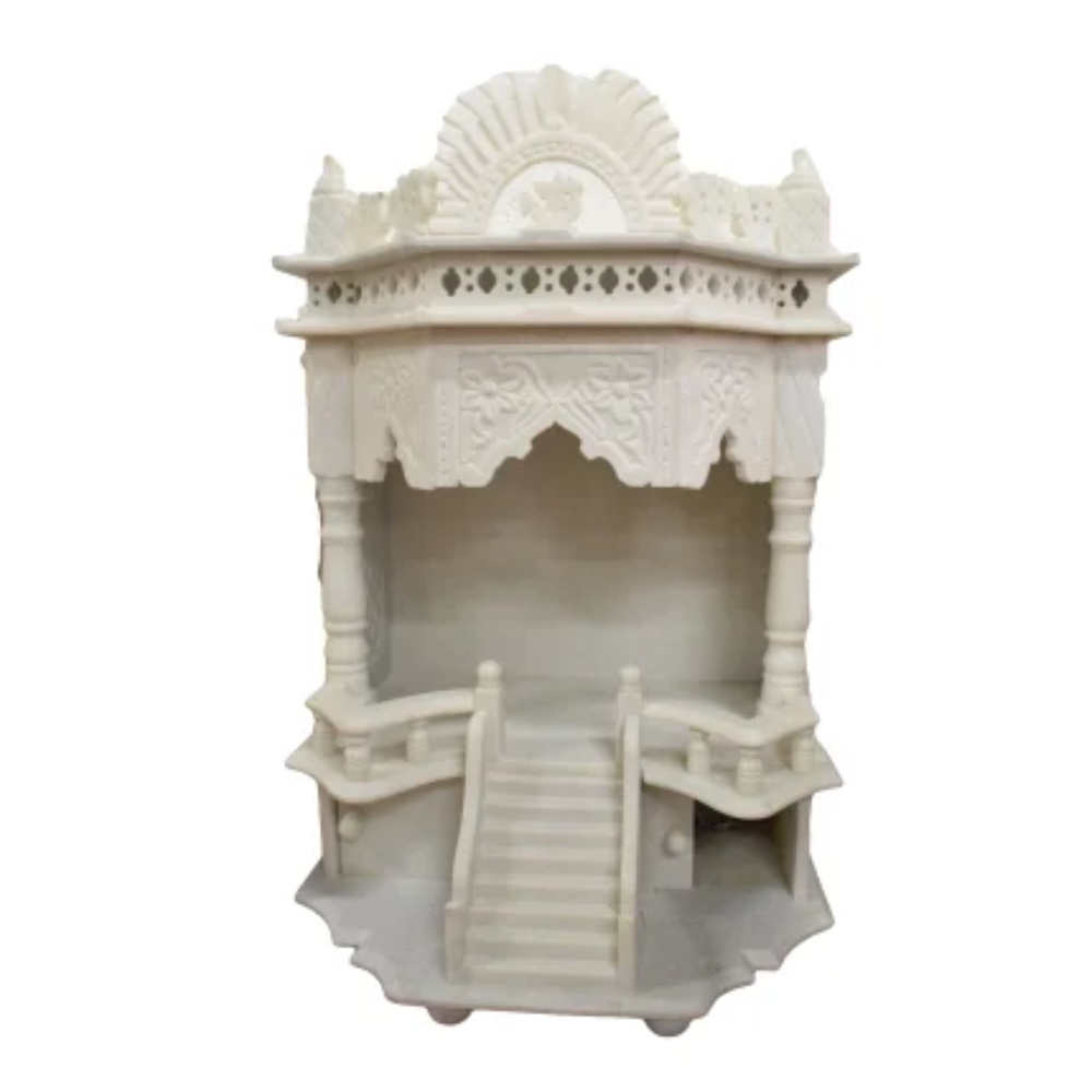 Carved Makrana marble Mandir