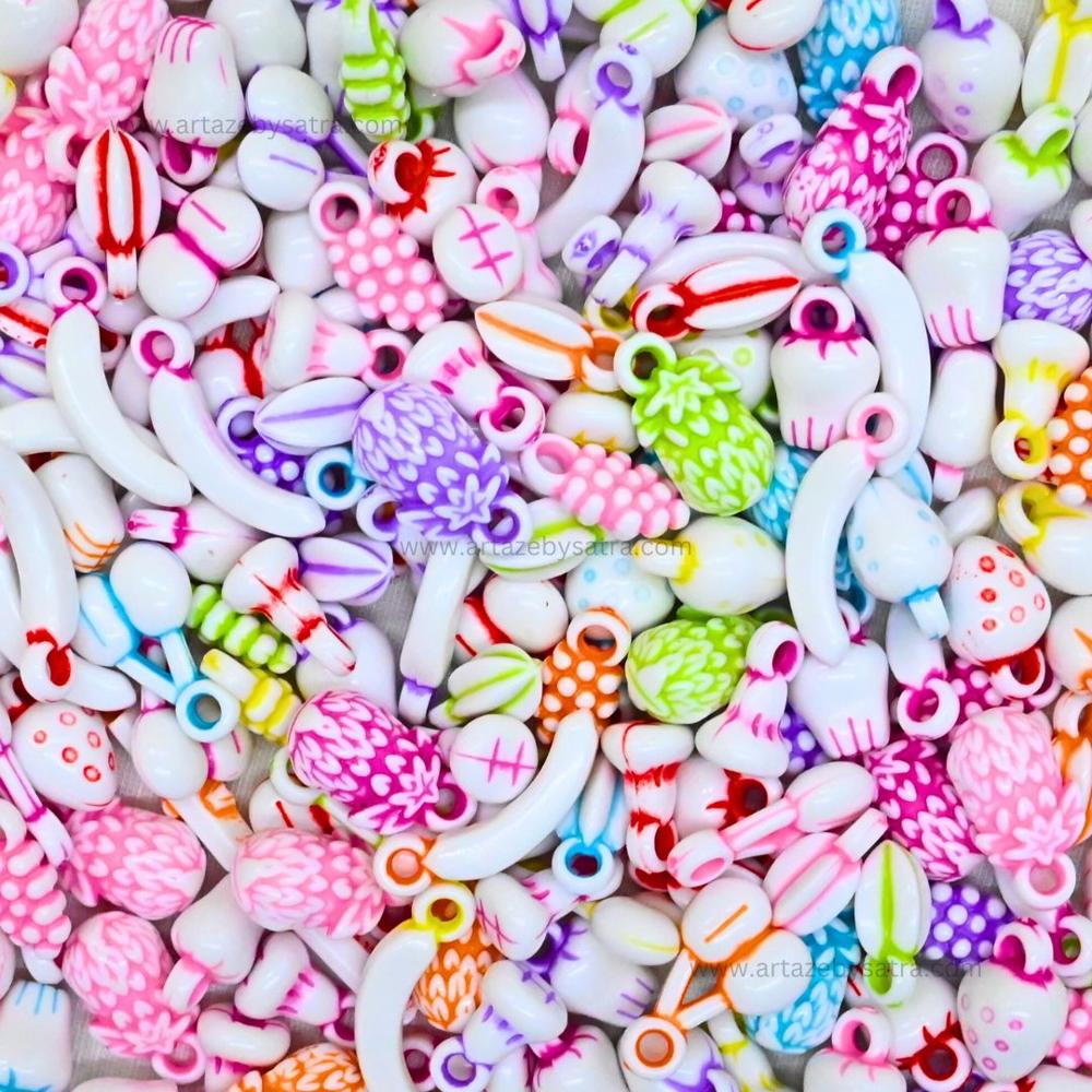 Assorted Fun Beads | Size : 8mm