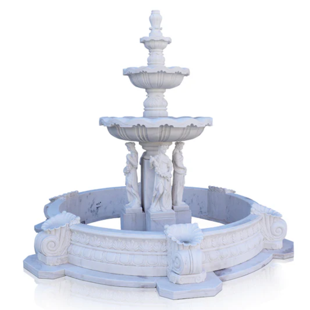 Marble 3 tier water fountain